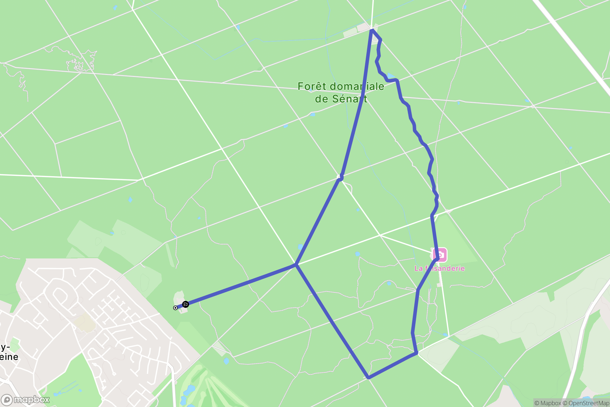 Soisy-sur-Seine : carte du parcours de randonnée - France