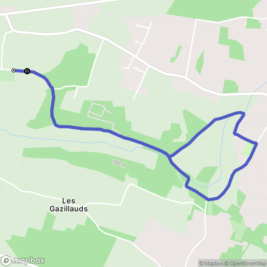 La Rochefoucauld-en-Angoumois : carte du parcours de randonnée - France