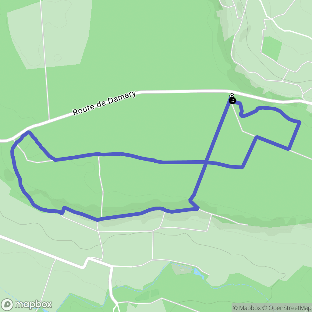 Sermiers : carte du parcours de randonnée - France