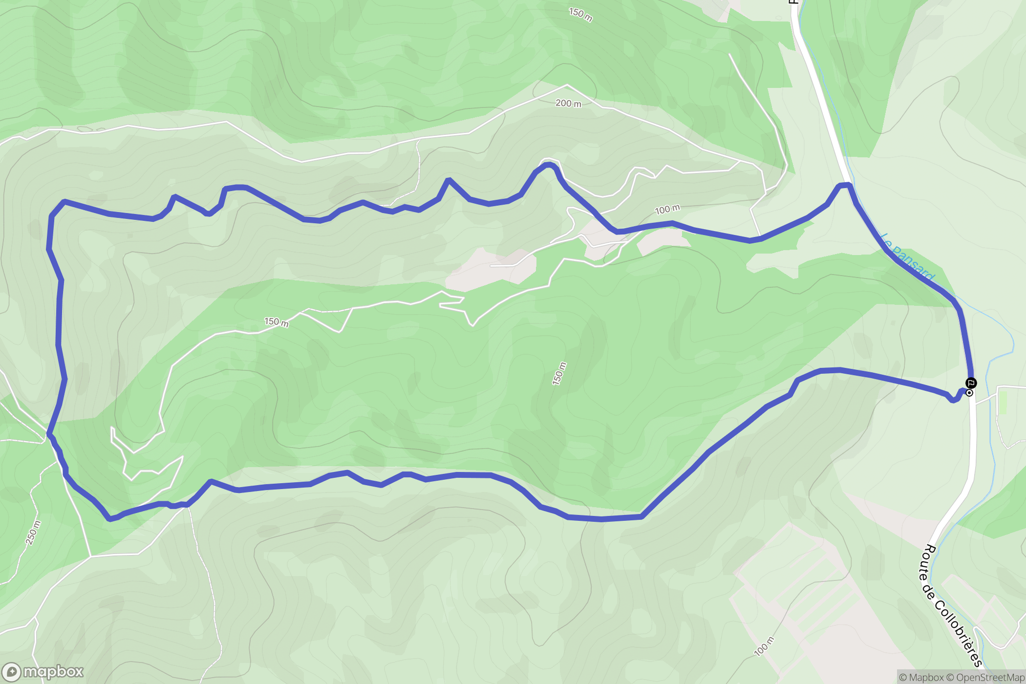 La Londe-les-Maures : carte du parcours de randonnée - France