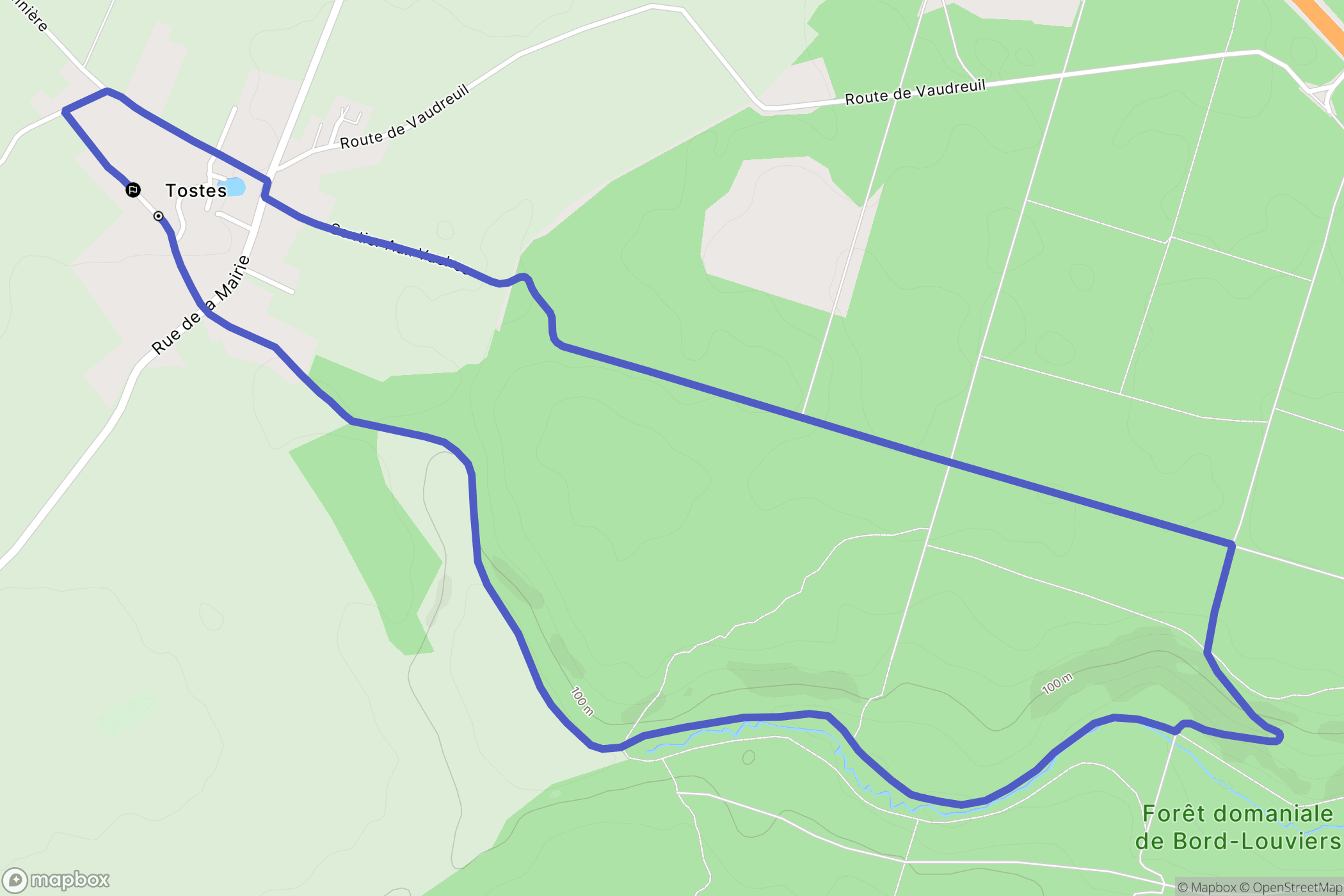 Terres de Bord : carte du parcours de randonnée - France