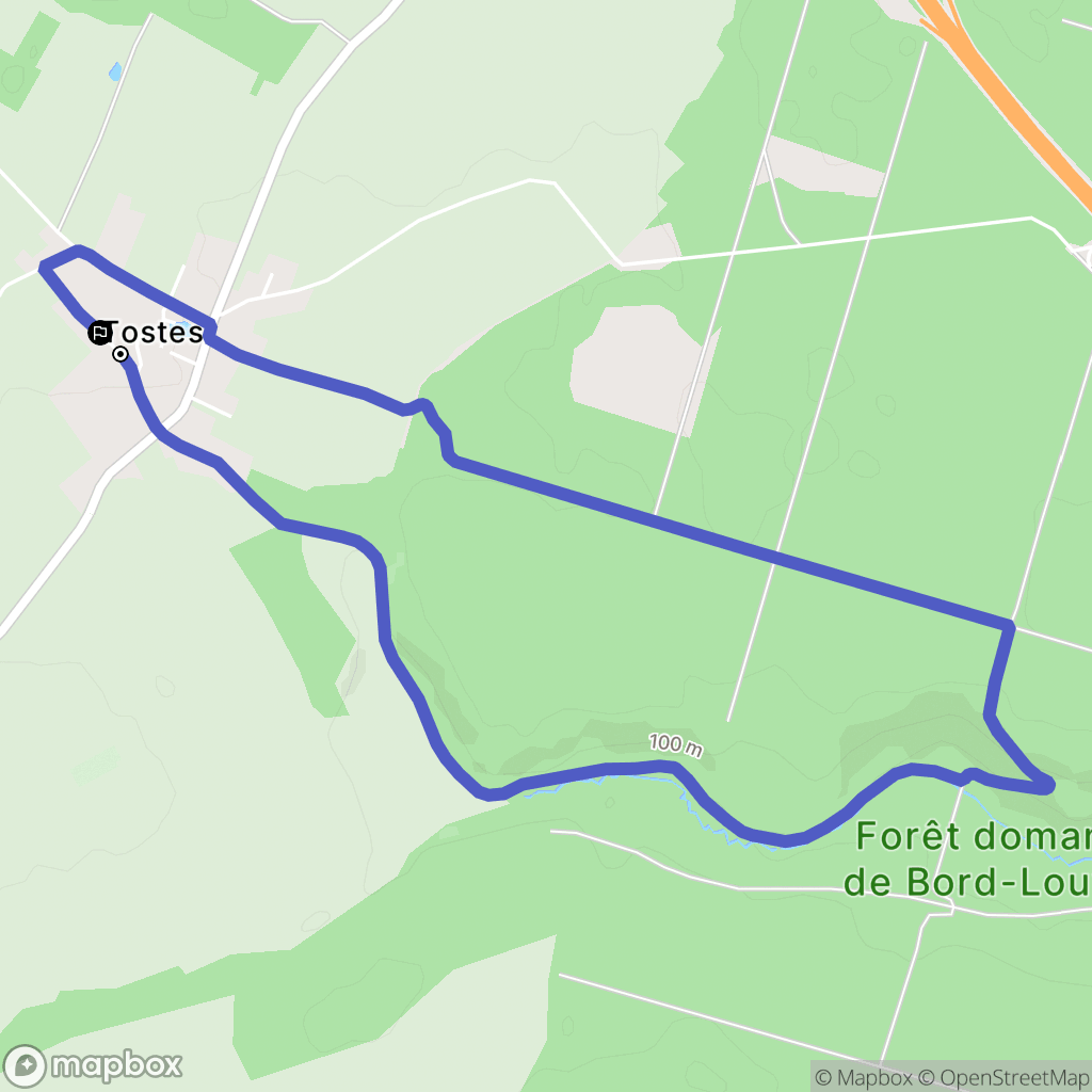 Terres de Bord : carte du parcours de randonnée - France