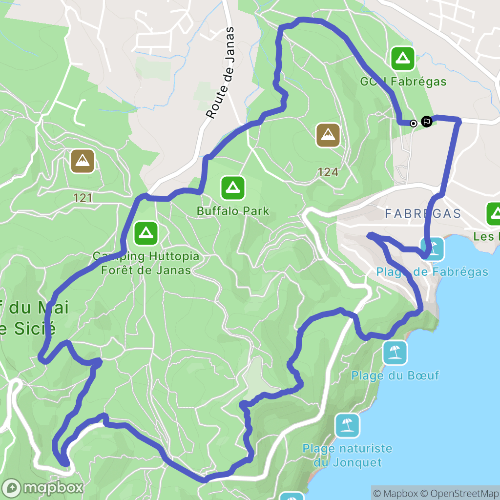 La Seyne-sur-Mer : carte du parcours de randonnée - France