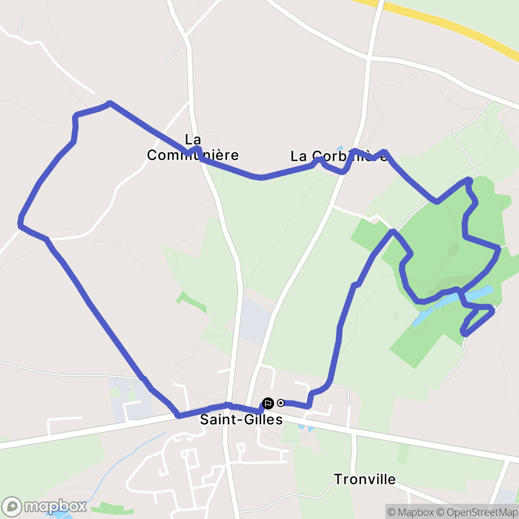 Saint-Gilles : carte du parcours de randonnée - France