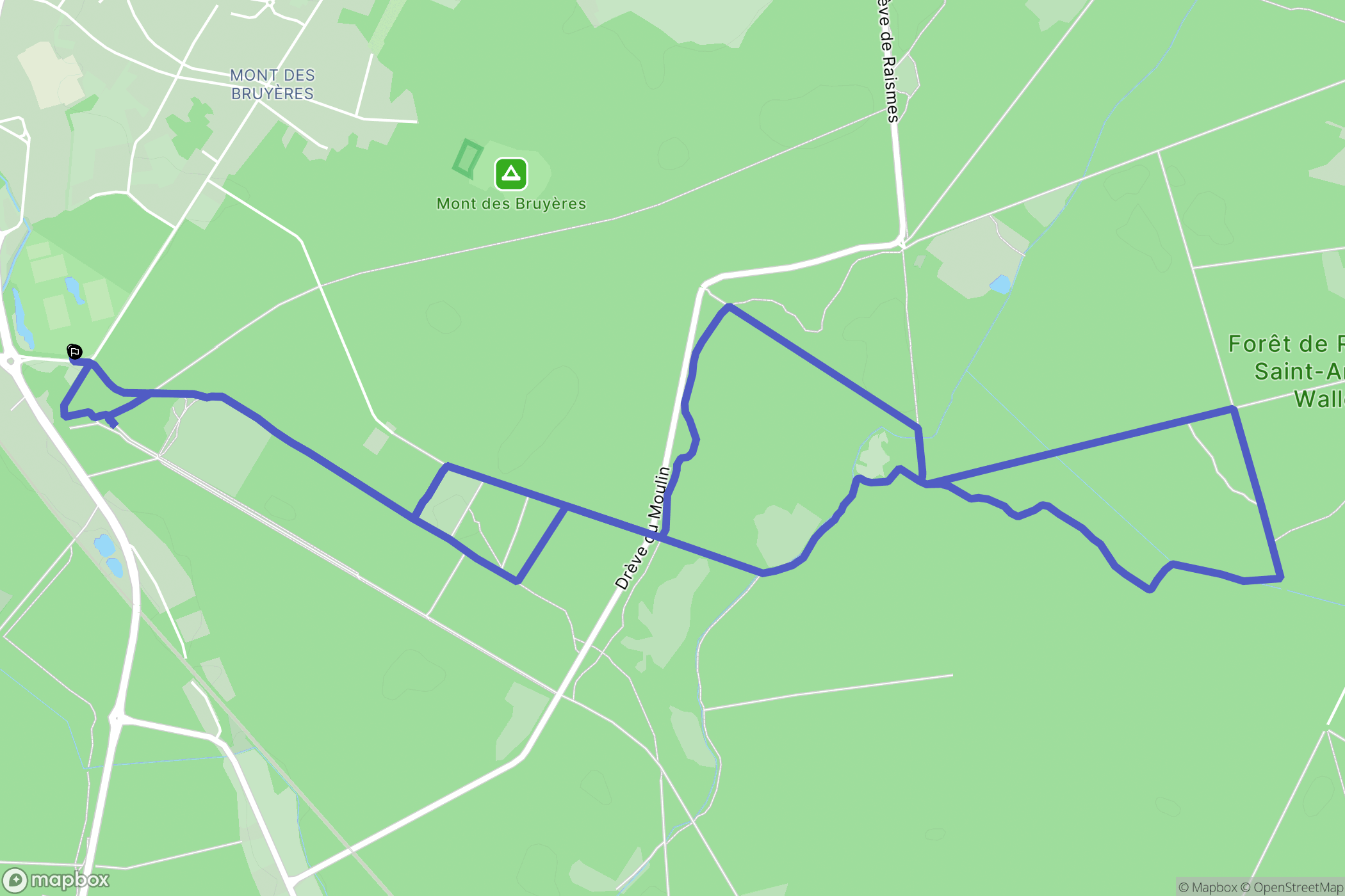 Saint-Amand-les-Eaux : carte du parcours de randonnée - France