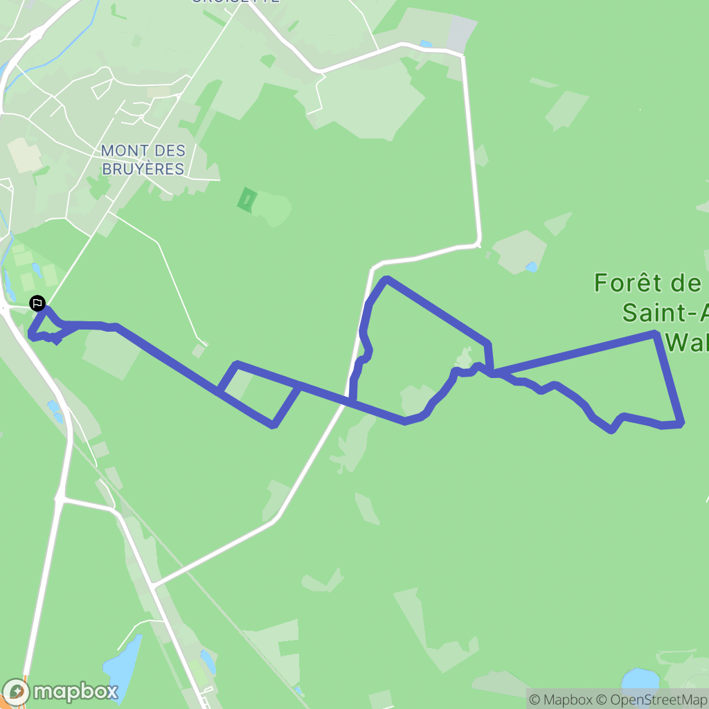 Saint-Amand-les-Eaux : carte du parcours de randonnée - France