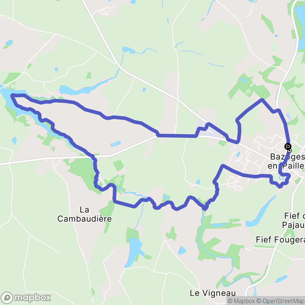 Bazoges-en-Paillers : carte du parcours de randonnée - France