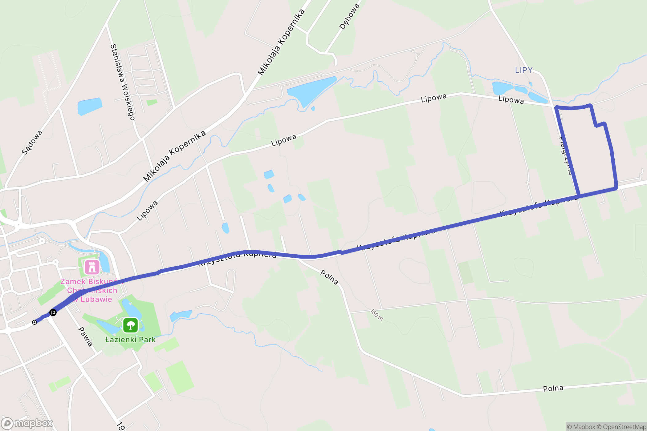 Lubawa: mapa trasy - Poland