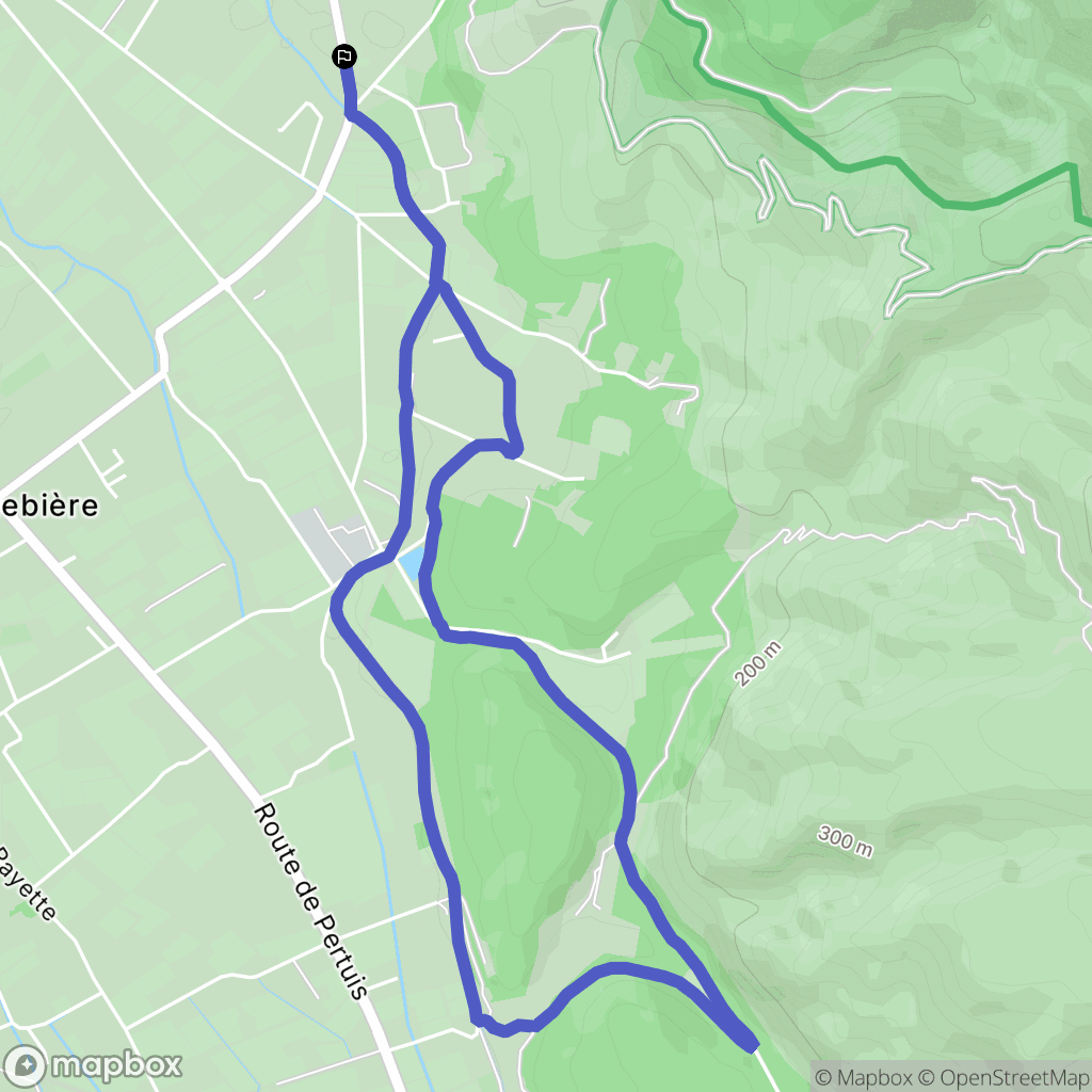 Cavaillon : carte du parcours de randonnée - France