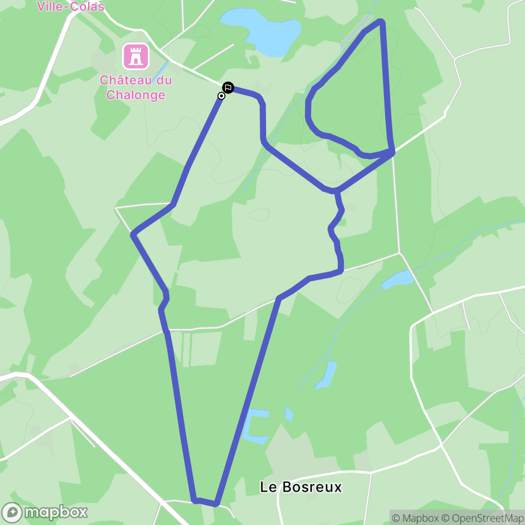 Trébédan : carte du parcours de randonnée - France