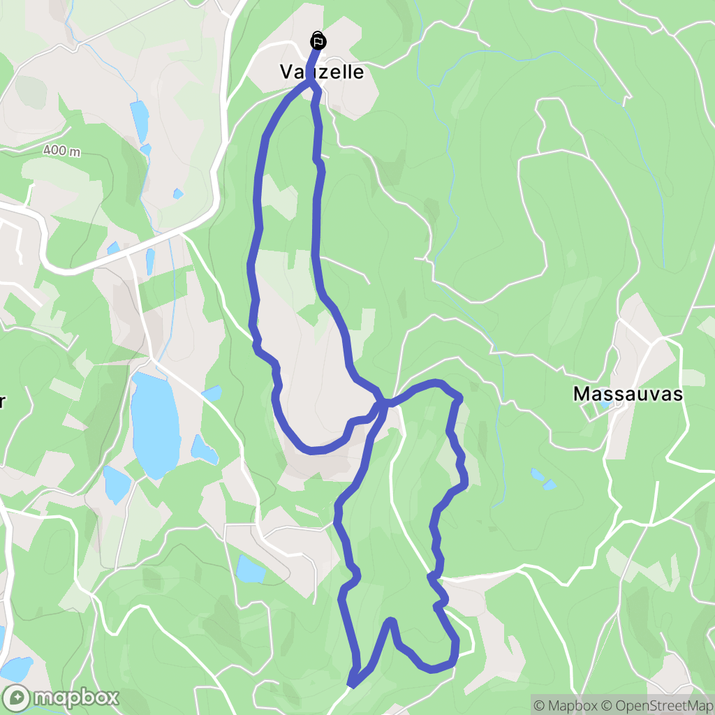 Compreignac : carte du parcours de randonnée - France