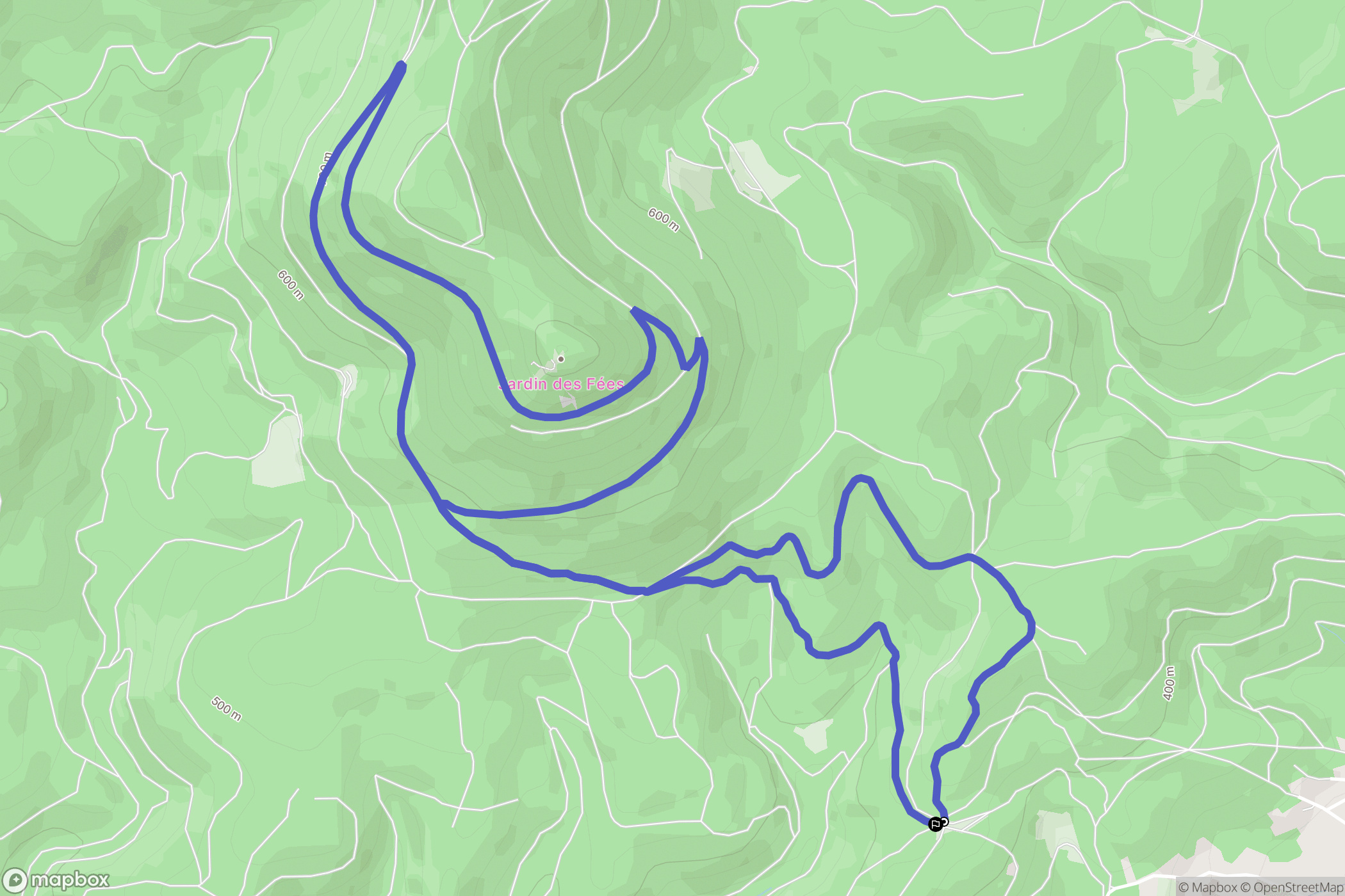 Lutzelhouse : carte du parcours de randonnée - France