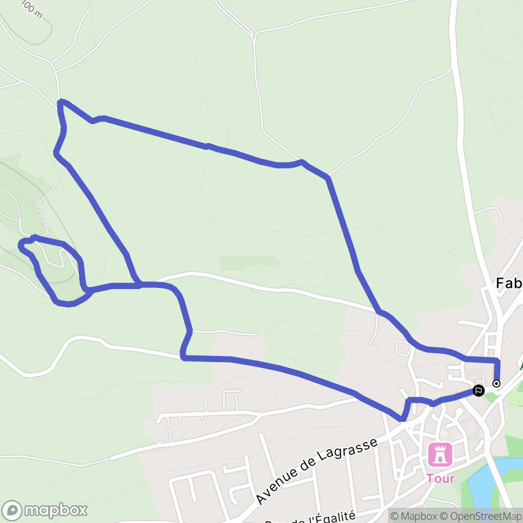 Fabrezan : carte du parcours de randonnée - France