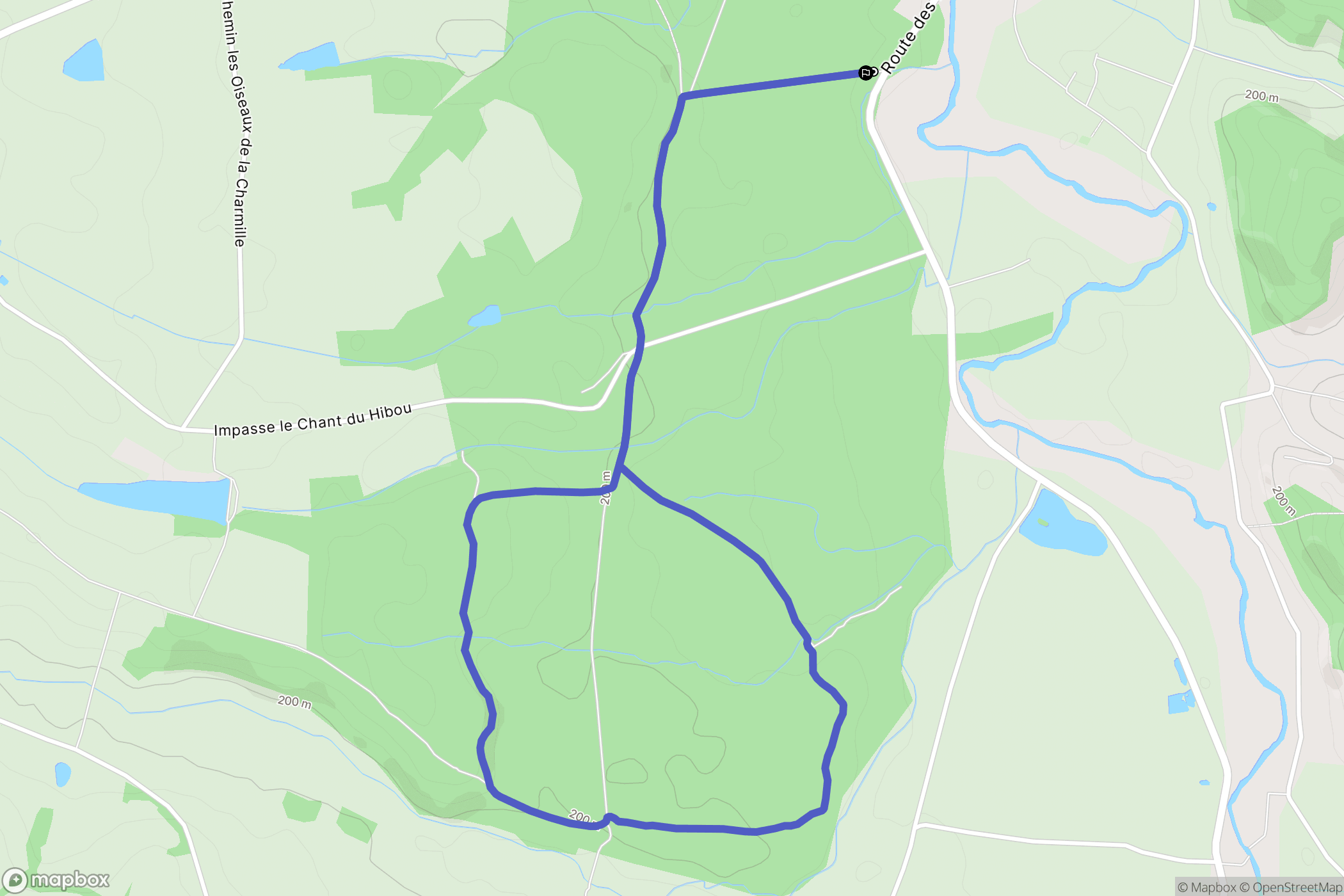 Berdoues : carte du parcours de randonnée - France