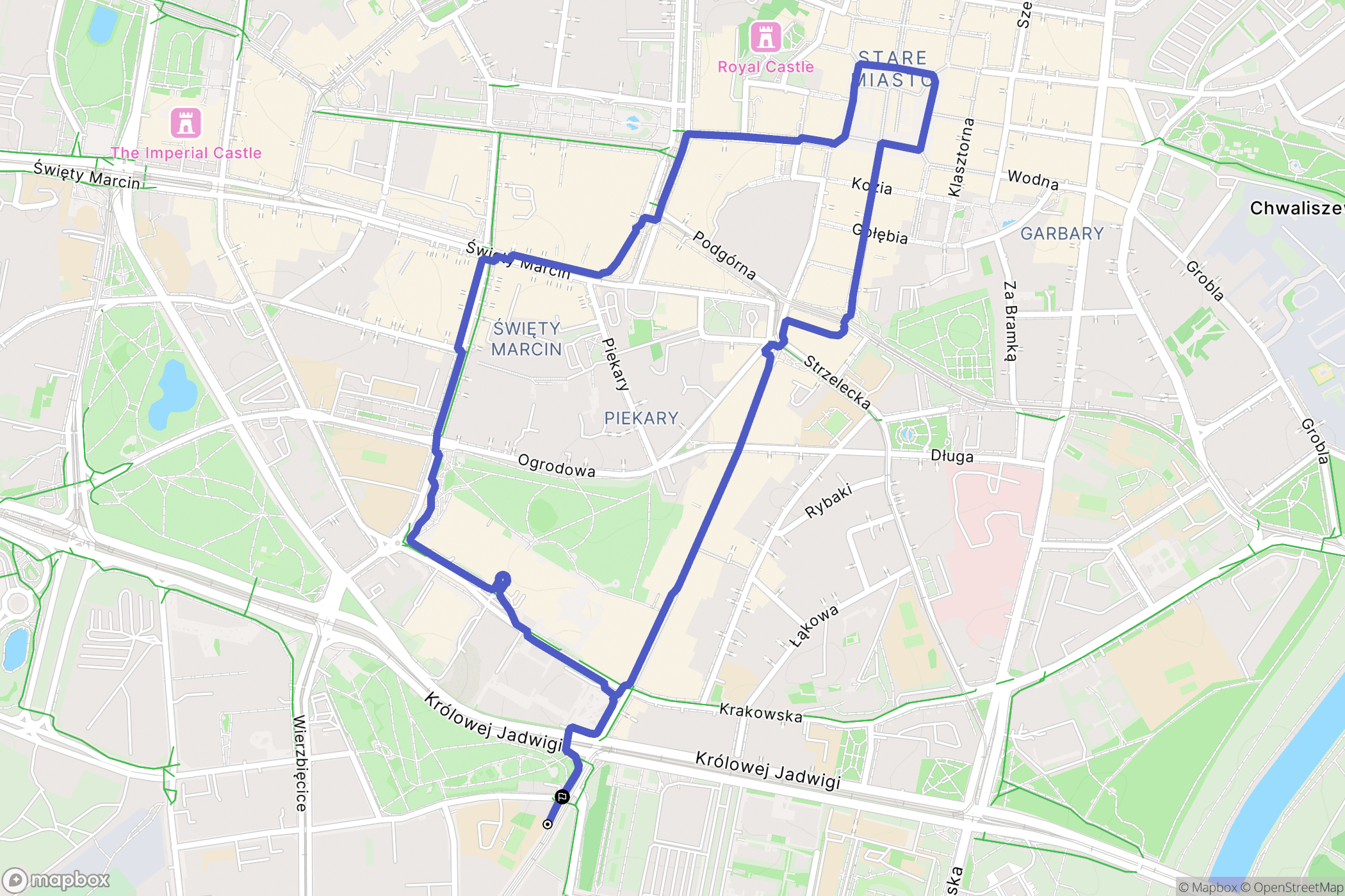 Poznań: mapa trasy - Poland
