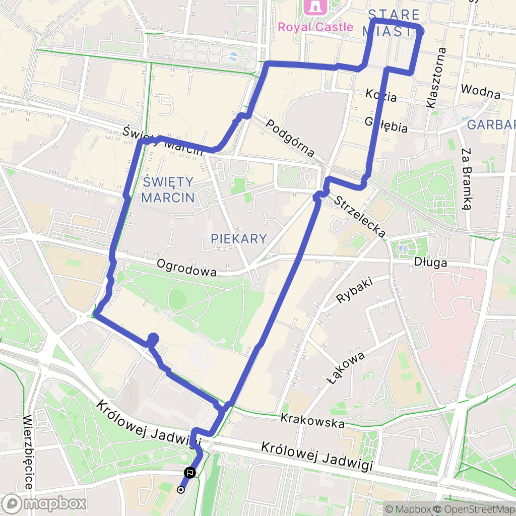 Poznań: mapa trasy - Poland