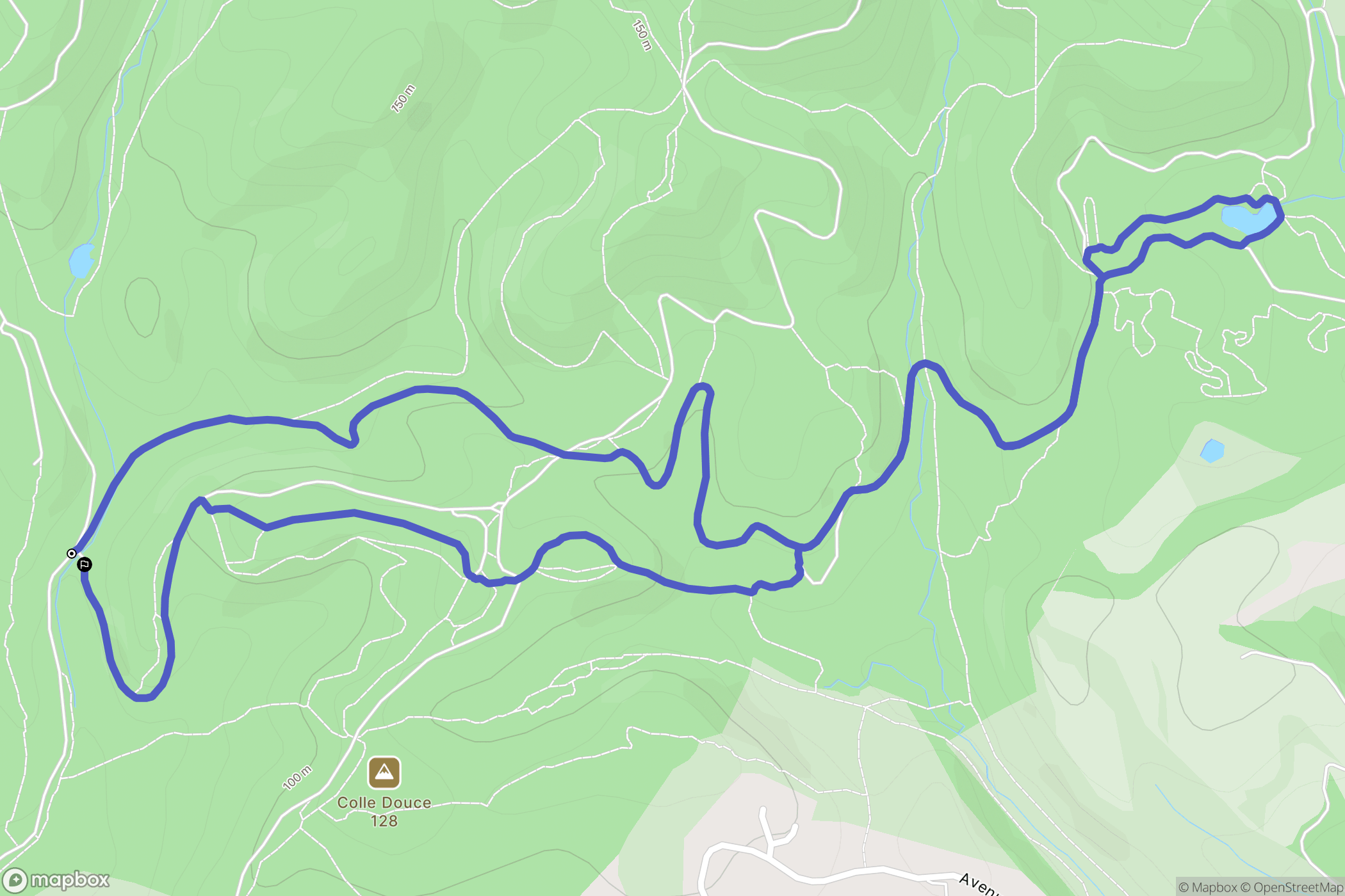 Fréjus : carte du parcours de randonnée - France