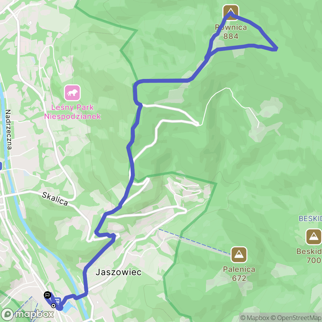 Ustroń: mapa trasy - Poland