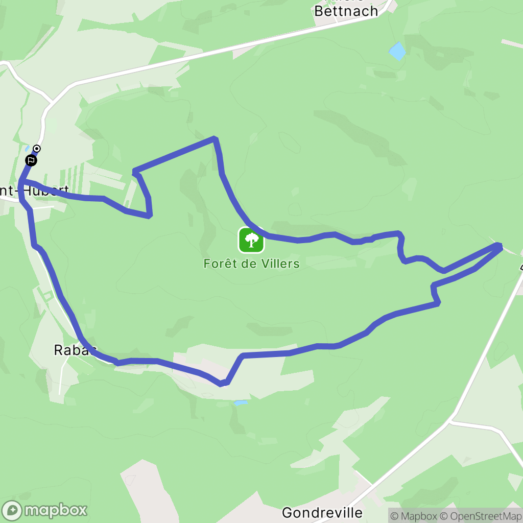 Saint-Hubert : carte du parcours de randonnée - France