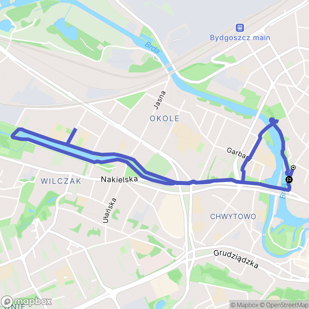 Bydgoszcz: mapa trasy - Poland