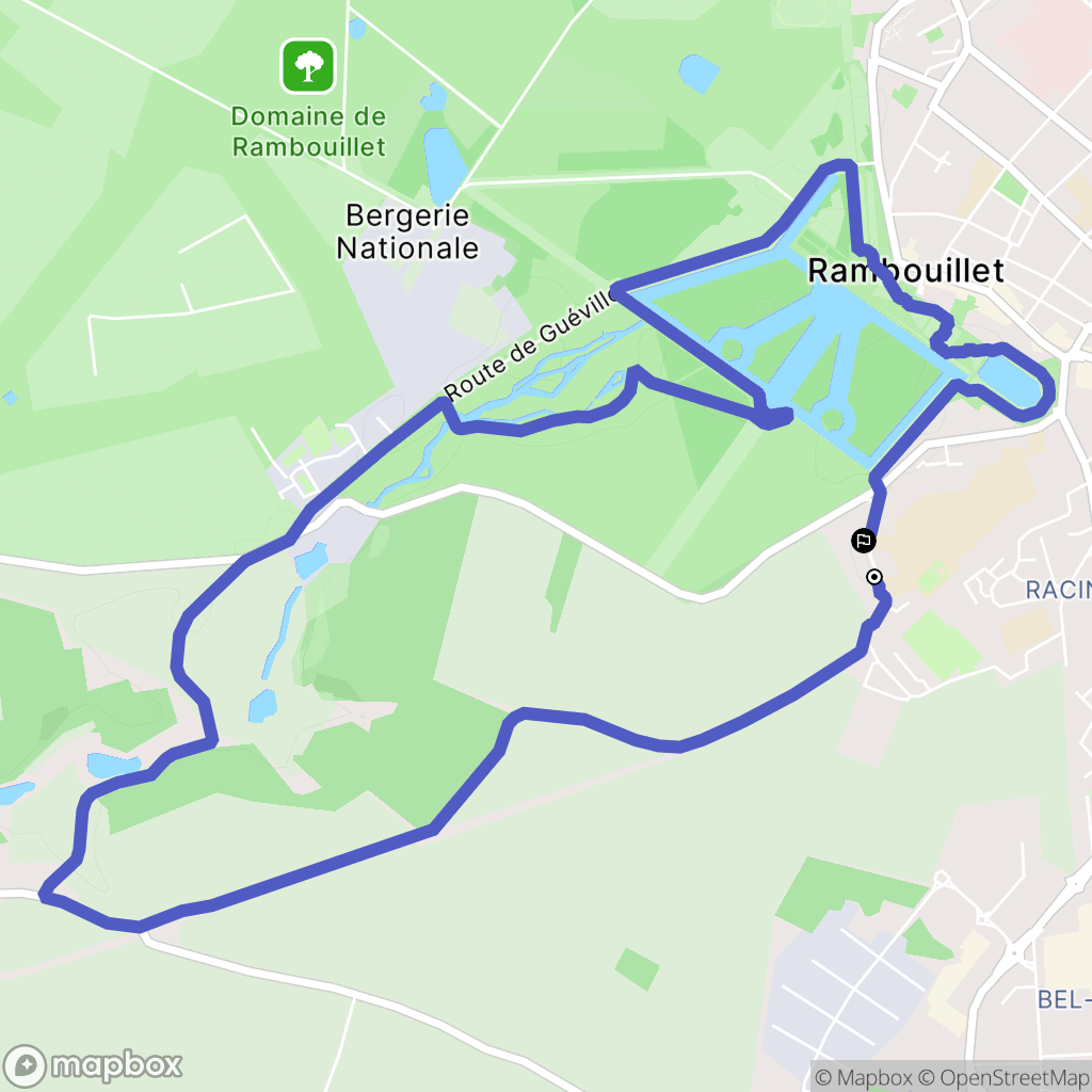 Rambouillet : carte du parcours de randonnée - France