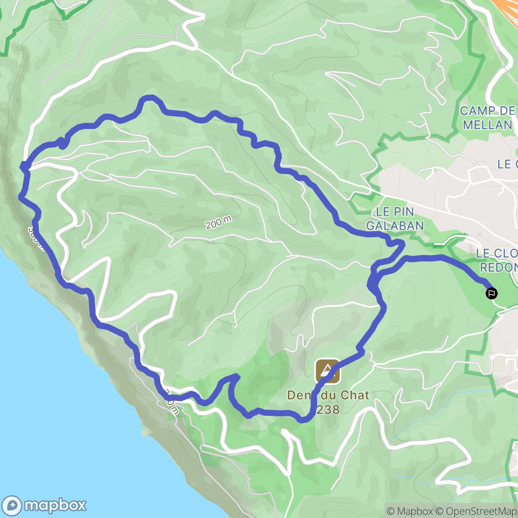 La Ciotat : carte du parcours de randonnée - France