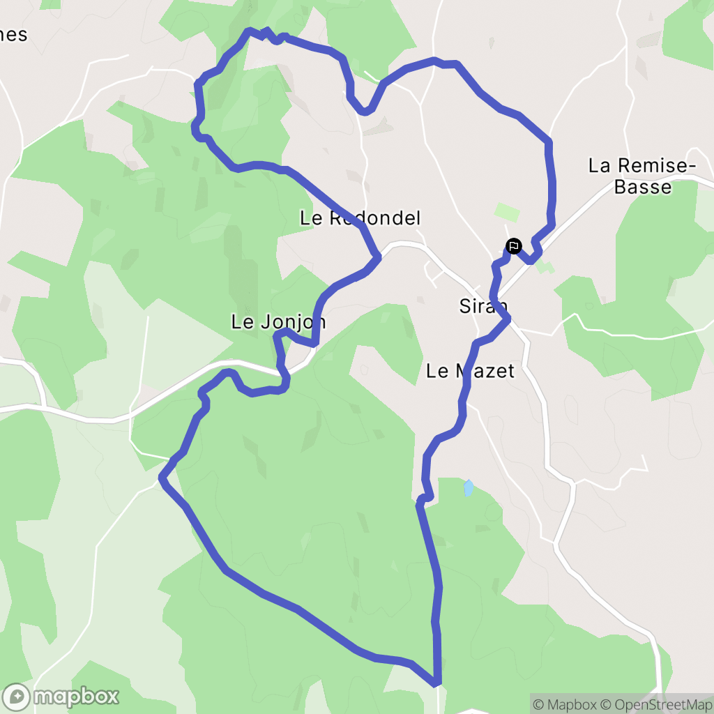 Siran : carte du parcours de randonnée - France