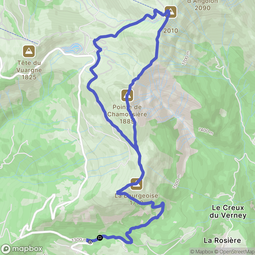 Samoëns : carte du parcours de randonnée - France