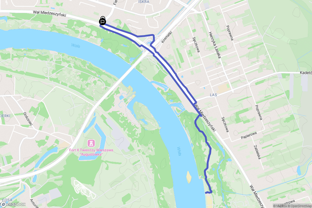 Warszawa: mapa trasy - Poland