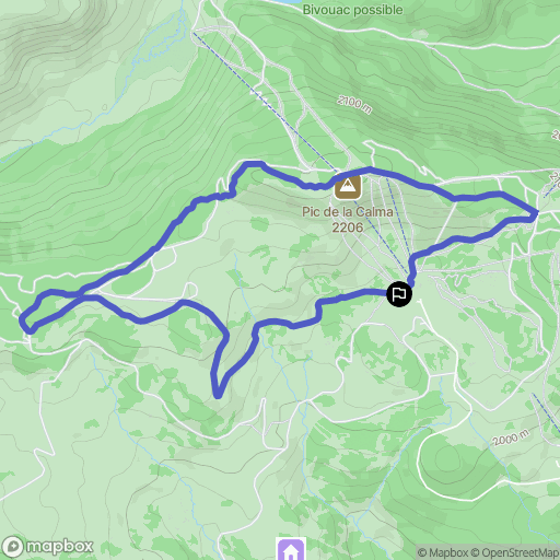 Font-Romeu-Odeillo-Via : carte du parcours de randonnée - France