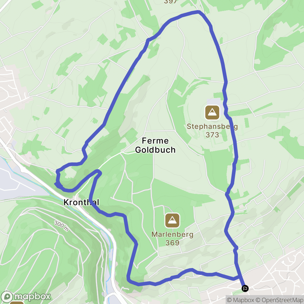 Marlenheim : carte du parcours de randonnée - France