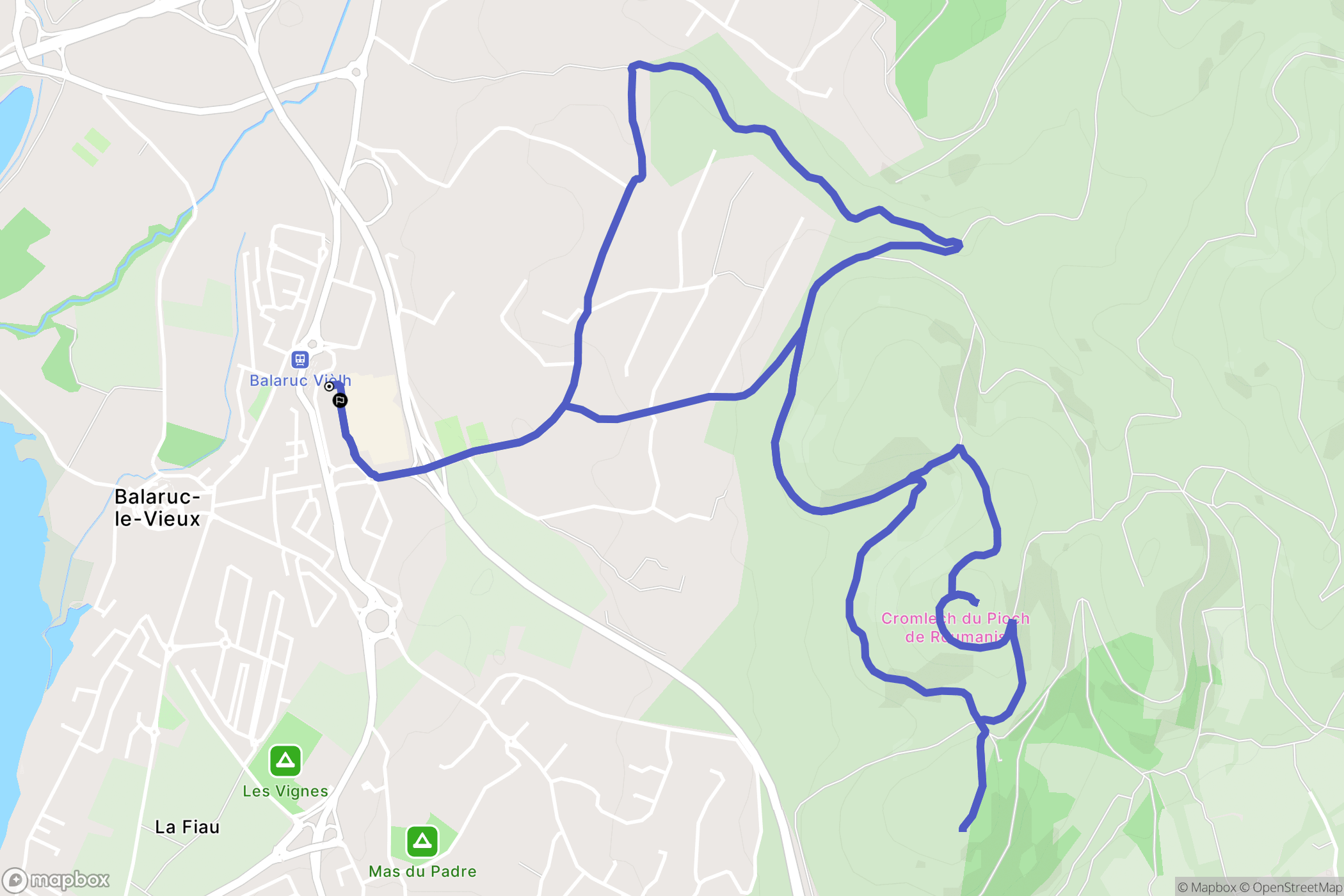 Balaruc-le-Vieux : carte du parcours de randonnée - France