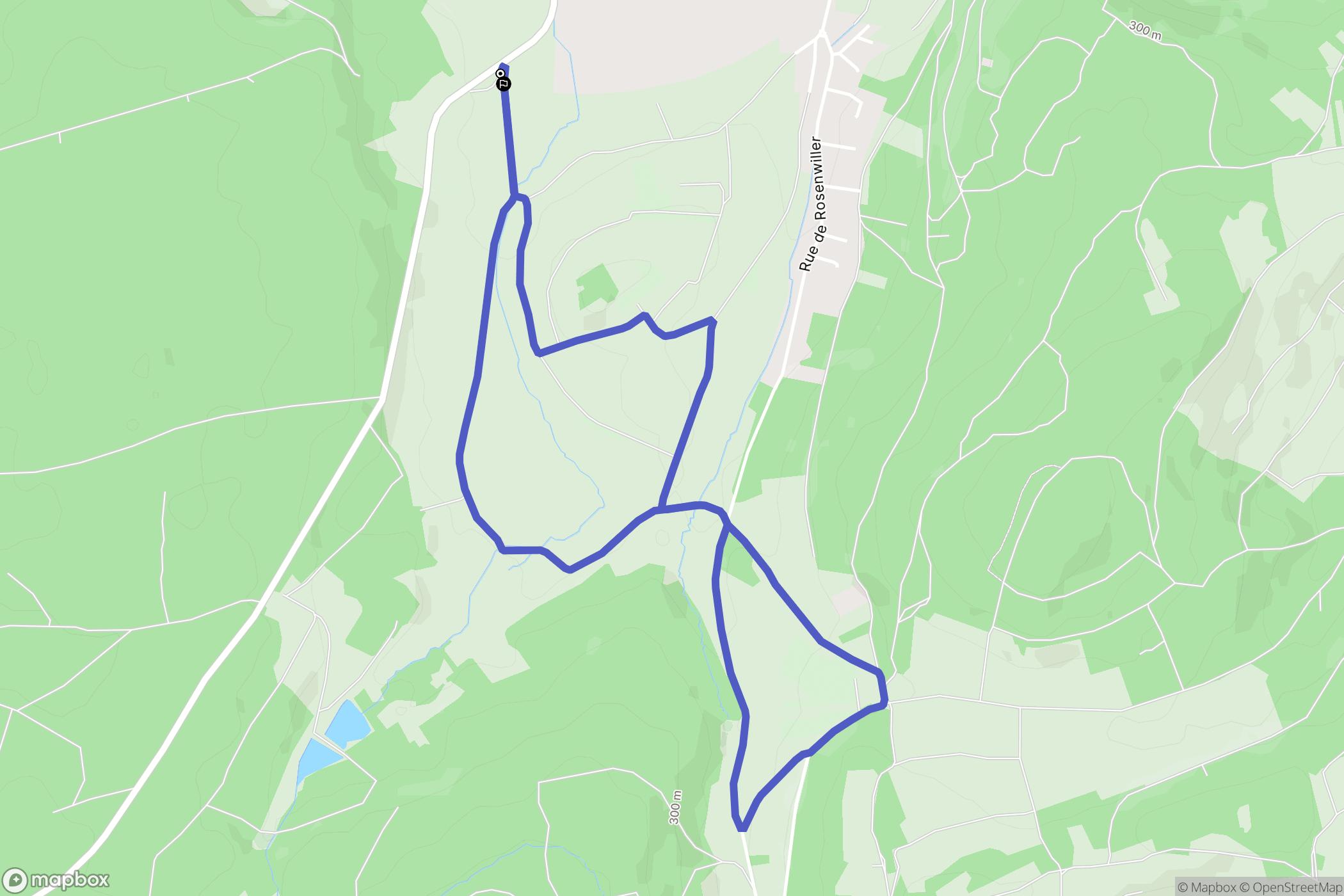 Gresswiller : carte du parcours de randonnée - France