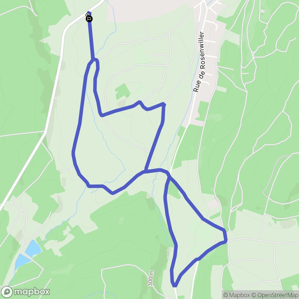 Gresswiller : carte du parcours de randonnée - France