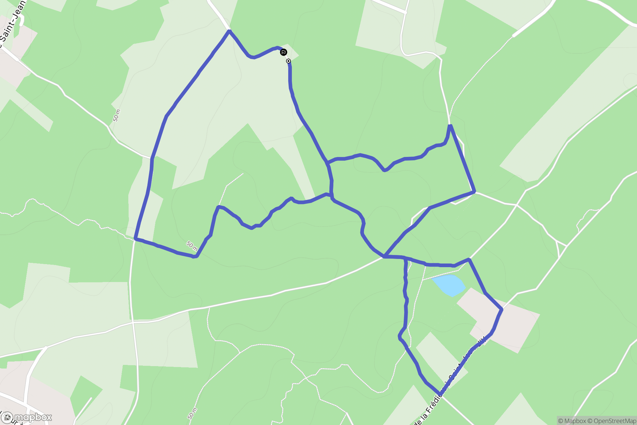 Fenioux : carte du parcours de randonnée - France