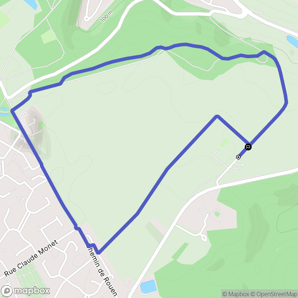 Bonsecours : carte du parcours de randonnée - France