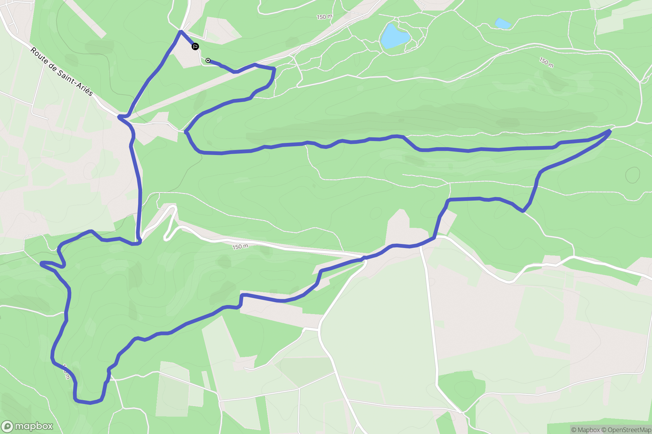 Aumessas : carte du parcours de randonnée - France