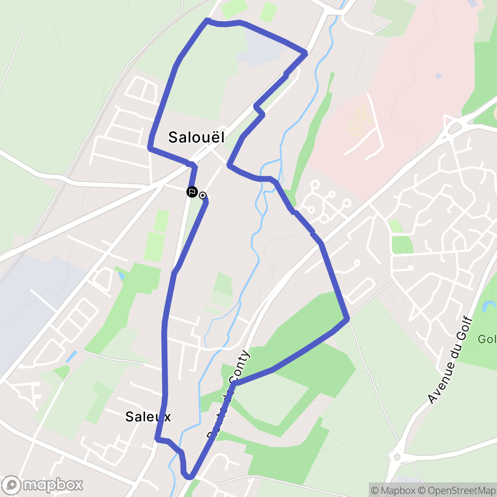 Salouël : carte du parcours de randonnée - France