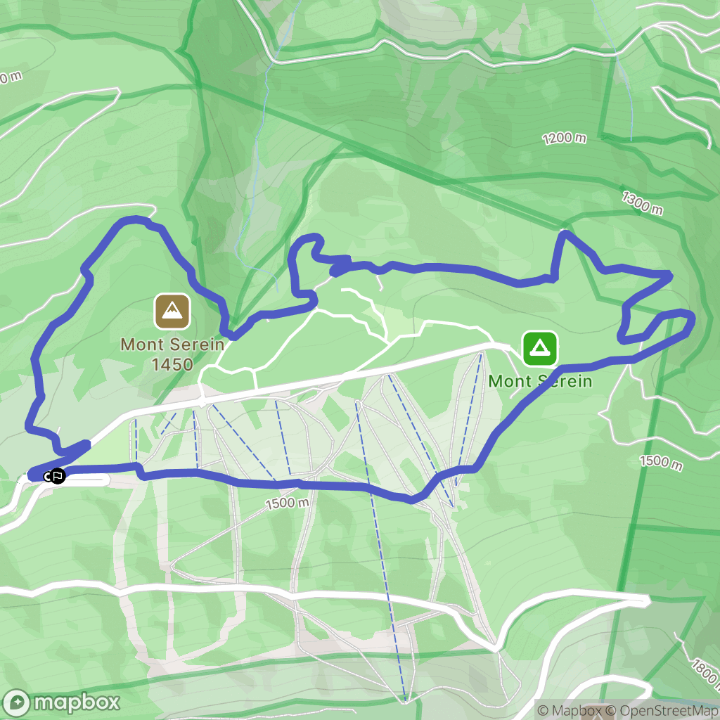 Beaumont-du-Ventoux : carte du parcours de randonnée - France