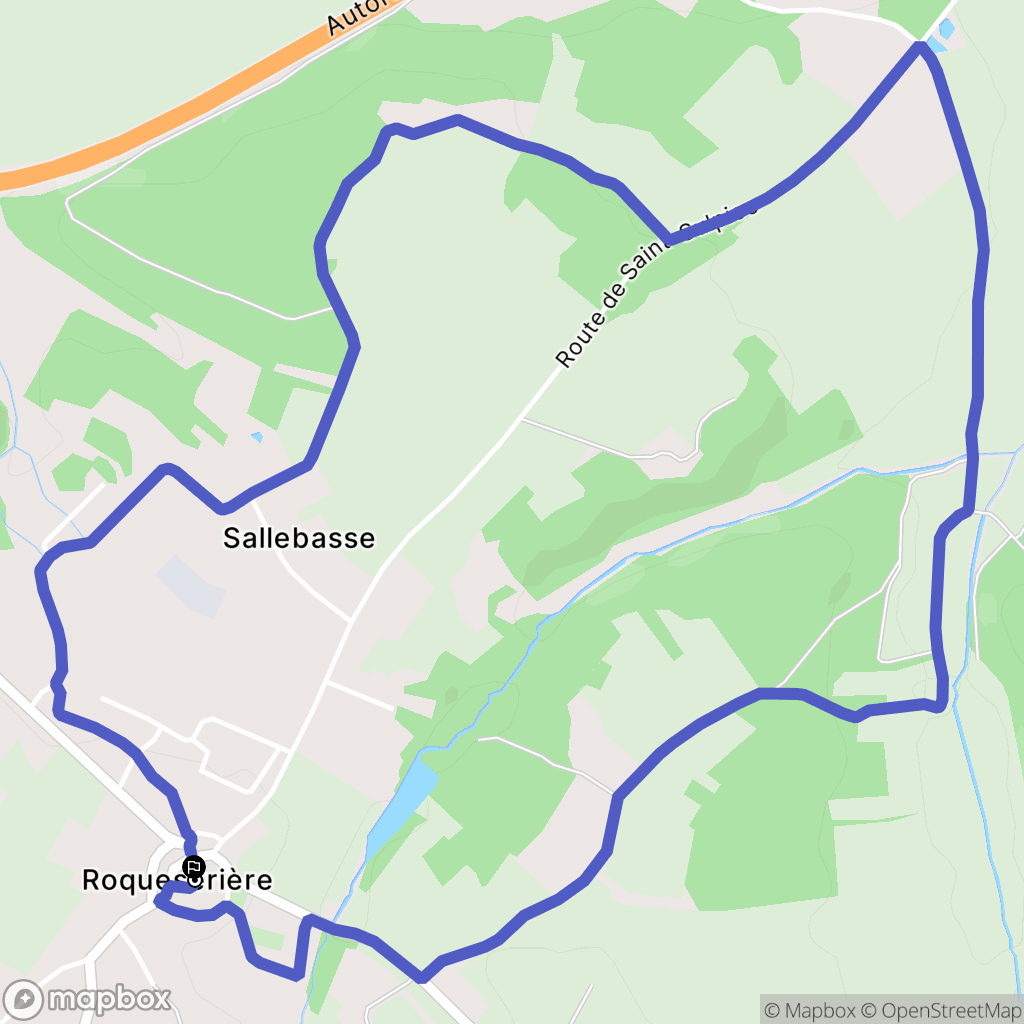 Roquesérière : carte du parcours de randonnée - France