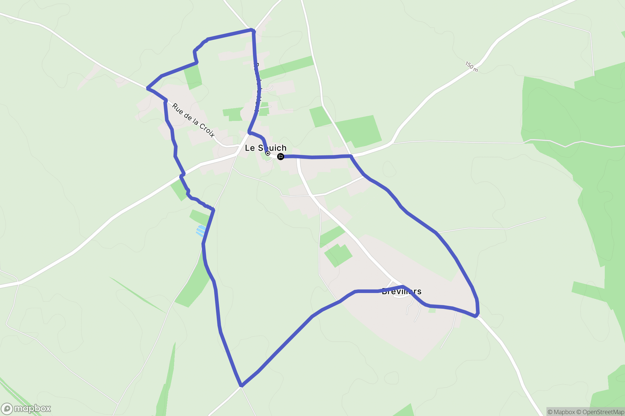 Le Souich : carte du parcours de randonnée - France