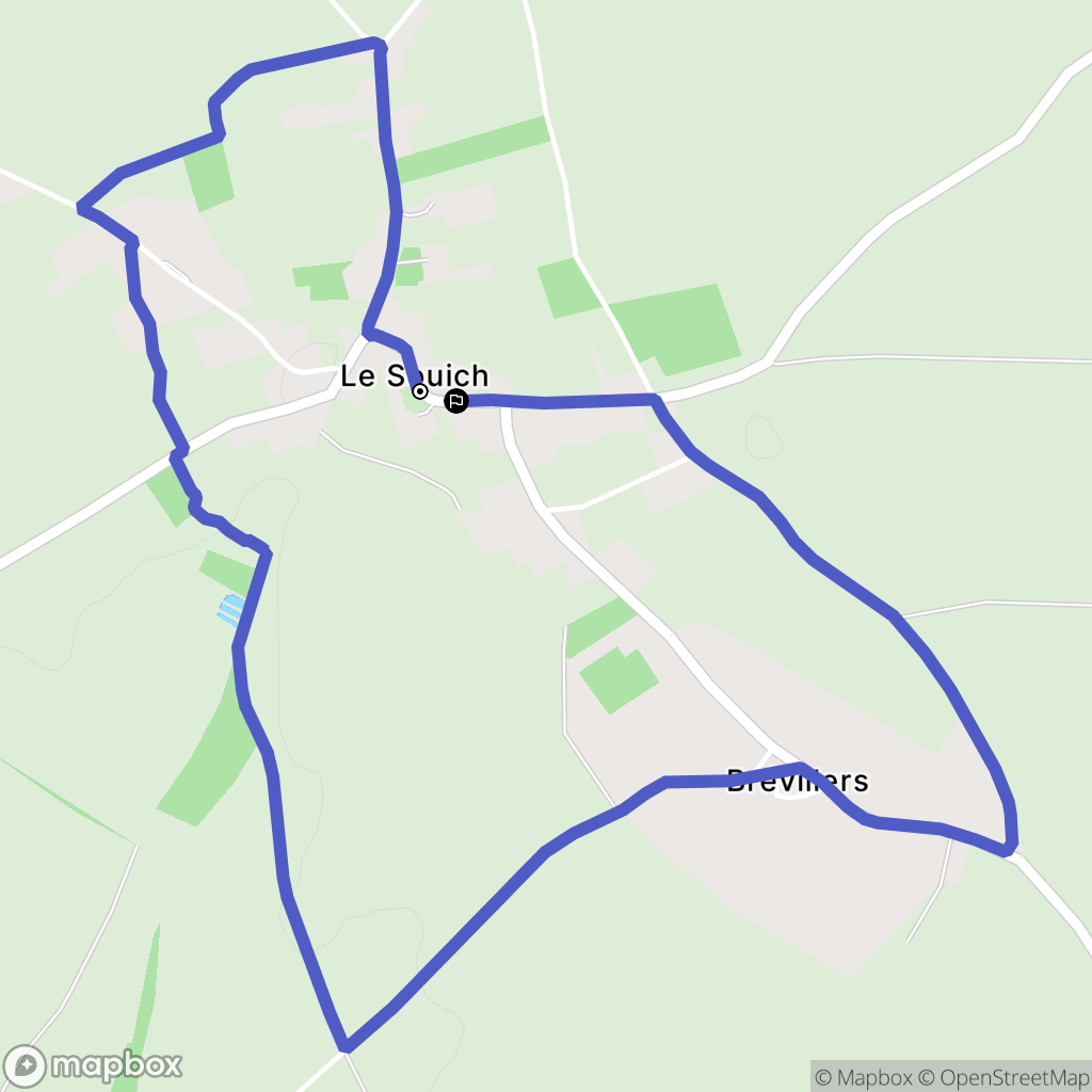Le Souich : carte du parcours de randonnée - France