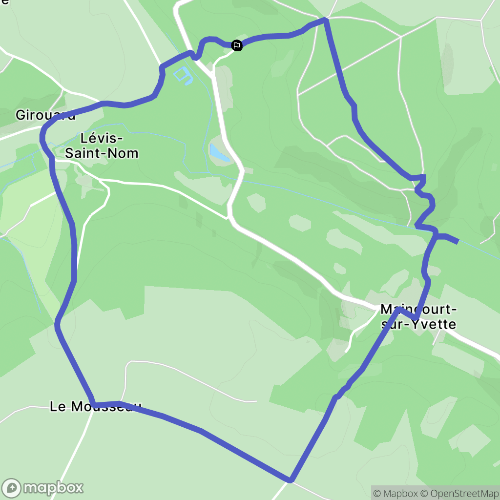 Lévis-Saint-Nom : carte du parcours de randonnée - France