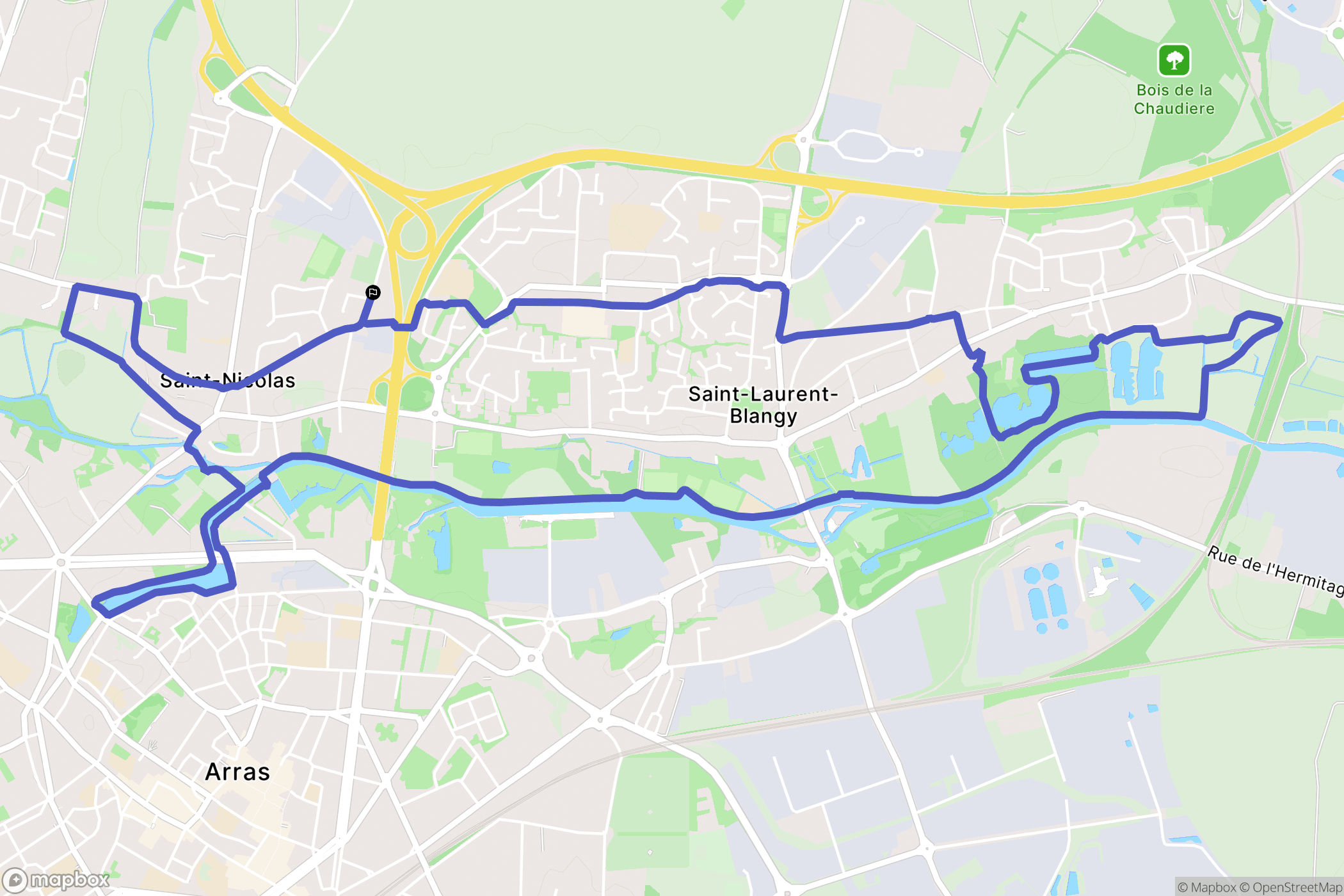 Saint-Nicolas : carte du parcours de randonnée - France
