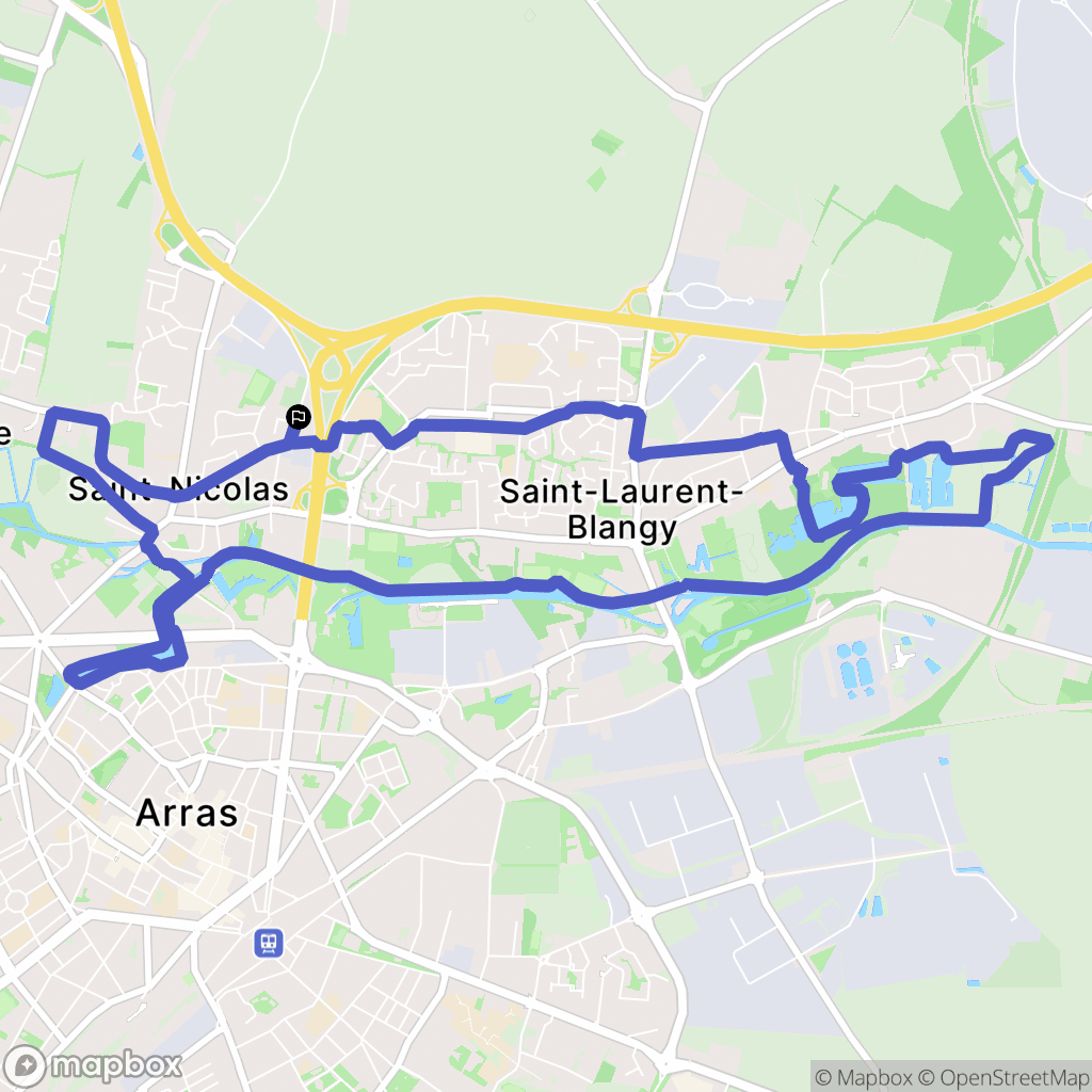 Saint-Nicolas : carte du parcours de randonnée - France
