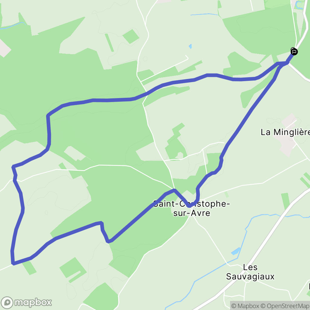 Les Barils : carte du parcours de randonnée - France