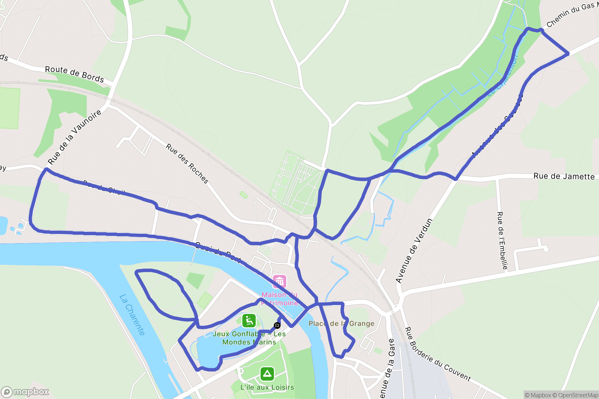 Le Mung : carte du parcours de randonnée - France
