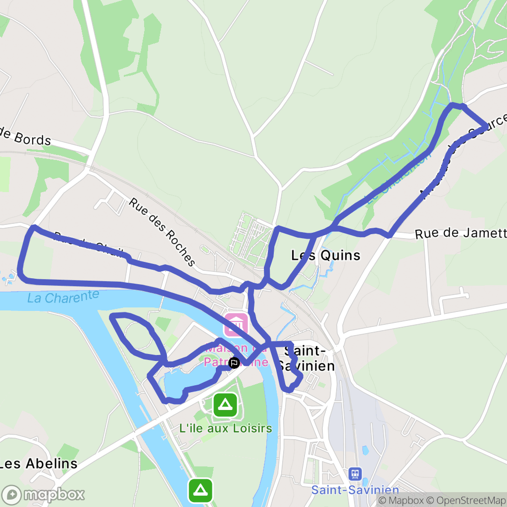 Le Mung : carte du parcours de randonnée - France