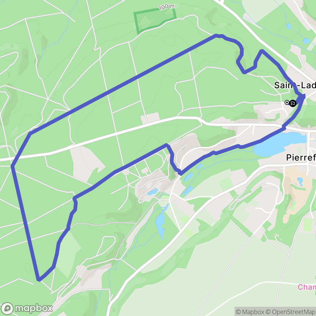 Pierrefonds : carte du parcours de randonnée - France