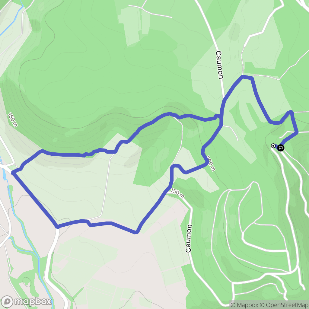 Puy-l'Évêque : carte du parcours de randonnée - France